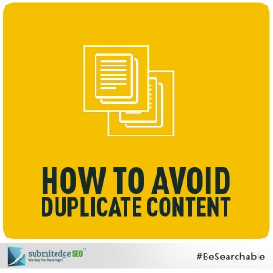 How to Avoid Duplicate Content